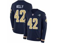 Men Nike Los Angeles Rams #42 John Kelly Limited Navy Blue Therma Long Sleeve NFL Jersey