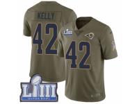 Men Nike Los Angeles Rams #42 John Kelly Limited Olive 2017 Salute to Service Super Bowl LIII Bound NFL Jersey
