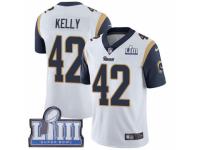 Men Nike Los Angeles Rams #42 John Kelly White Vapor Untouchable Limited Player Super Bowl LIII Bound NFL Jersey