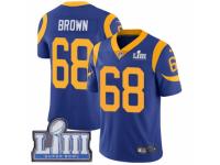 Men Nike Los Angeles Rams #68 Jamon Brown Royal Blue Alternate Vapor Untouchable Limited Player Super Bowl LIII Bound NFL Jersey