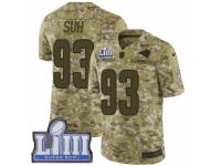 Men Nike Los Angeles Rams #93 Ndamukong Suh Limited Camo 2018 Salute to Service Super Bowl LIII Bound NFL Jersey