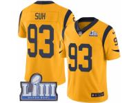Men Nike Los Angeles Rams #93 Ndamukong Suh Limited Gold Rush Vapor Untouchable Super Bowl LIII Bound NFL Jersey