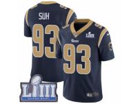 Men Nike Los Angeles Rams #93 Ndamukong Suh Navy Blue Team Color Vapor Untouchable Limited Player Super Bowl LIII Bound NFL Jersey