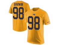 Men Nike Los Angeles Rams #98 Connor Barwin Gold Rush Pride Name & Number T-Shirt