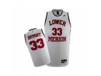 Men Nike Lower Merion #33 Kobe Bryant White Basketball Authentic NCAA Jersey
