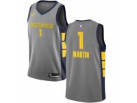 Men Nike Memphis Grizzlies #1 Jarell Martin Gray NBA Jersey - City Edition