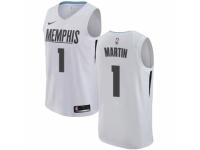 Men Nike Memphis Grizzlies #1 Jarell Martin White NBA Jersey - City Edition