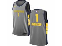 Men Nike Memphis Grizzlies #1 Kyle Anderson Gray NBA Jersey - City Edition