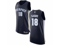Men Nike Memphis Grizzlies #18 Omri Casspi Navy Blue NBA Jersey - Icon Edition