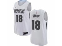 Men Nike Memphis Grizzlies #18 Omri Casspi White NBA Jersey - City Edition