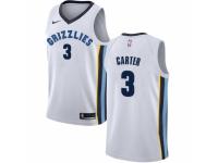 Men Nike Memphis Grizzlies #3 Jevon Carter White NBA Jersey - Association Edition