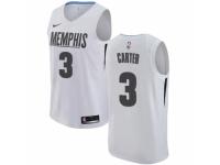 Men Nike Memphis Grizzlies #3 Jevon Carter White NBA Jersey - City Edition