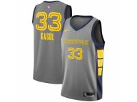 Men Nike Memphis Grizzlies #33 Marc Gasol Gray NBA Jersey - City Edition