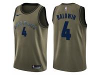 Men Nike Memphis Grizzlies #4 Wade Baldwin Swingman Green Salute to Service NBA Jersey