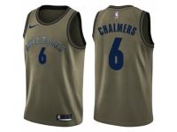 Men Nike Memphis Grizzlies #6 Mario Chalmers Swingman Green Salute to Service NBA Jersey