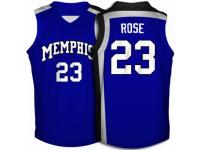 Men Nike Memphis Tigers #23 Derrick Rose Blue Basketball Authentic NCAA Jersey