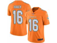 Men Nike Miami Dolphins #16 Matt Haack Limited Orange Rush Vapor Untouchable NFL Jersey