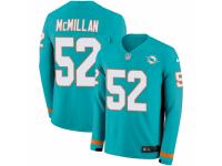 Men Nike Miami Dolphins #52 Raekwon McMillan Limited Aqua Therma Long Sleeve NFL Jersey