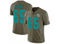 Men Nike Miami Dolphins #65 Anthony Steen Limited Olive 2017 Salute to Service NFL Jersey