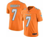 Men Nike Miami Dolphins #7 Brandon Doughty Limited Orange Rush Vapor Untouchable NFL Jersey