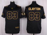 Men Nike Miami Dolphins #83 Mark Clayton Pro Line Black Gold Collection Jersey