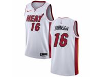 Men Nike Miami Heat #16 James Johnson NBA Jersey - Association Edition