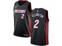 Men Nike Miami Heat #2 Wayne Ellington  Black Road NBA Jersey - Icon Edition