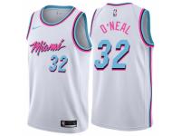 Men Nike Miami Heat #32 Shaquille ONeal  White NBA Jersey - City Edition