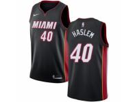 Men Nike Miami Heat #40 Udonis Haslem  Black Road NBA Jersey - Icon Edition