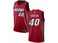 Men Nike Miami Heat #40 Udonis Haslem  Red NBA Jersey Statement Edition