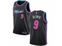 Men Nike Miami Heat #9 Kelly Olynyk Black NBA Jersey - City Edition
