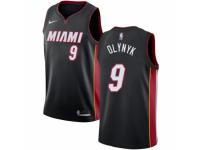 Men Nike Miami Heat #9 Kelly Olynyk  Black Road NBA Jersey - Icon Edition