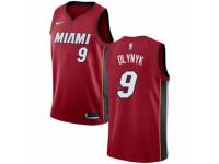Men Nike Miami Heat #9 Kelly Olynyk Red NBA Jersey Statement Edition