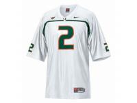 Men Nike Miami Hurricanes #2 Willis McGahee White Authentic NCAA Jersey