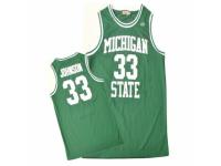 Men Nike Michigan State Spartans #33 Magic Johnson Green Hardwood Legends Basketball Authentic NCAA Jersey