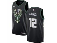Men Nike Milwaukee Bucks #12 Jabari Parker  Black Alternate NBA Jersey - Statement Edition