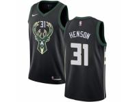 Men Nike Milwaukee Bucks #31 John Henson  Black Alternate NBA Jersey - Statement Edition