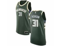 Men Nike Milwaukee Bucks #31 John Henson Green Road NBA Jersey - Icon Edition