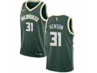Men Nike Milwaukee Bucks #31 John Henson  Green Road NBA Jersey - Icon Edition