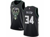 Men Nike Milwaukee Bucks #34 Ray Allen  Black Alternate NBA Jersey - Statement Edition