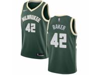 Men Nike Milwaukee Bucks #42 Vin Baker  Green Road NBA Jersey - Icon Edition