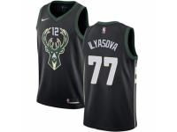 Men Nike Milwaukee Bucks #77 Ersan Ilyasova Black NBA Jersey - Statement Edition