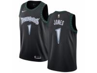 Men Nike Minnesota Timberwolves #1 Tyus Jones Black Hardwood Classics Jersey