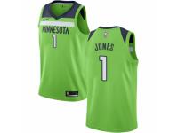 Men Nike Minnesota Timberwolves #1 Tyus Jones Green NBA Jersey Statement Edition