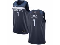 Men Nike Minnesota Timberwolves #1 Tyus Jones  Navy Blue Road NBA Jersey - Icon Edition