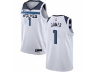 Men Nike Minnesota Timberwolves #1 Tyus Jones White NBA Jersey - Association Edition