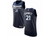 Men Nike Minnesota Timberwolves #21 Kevin Garnett Navy Blue Road NBA Jersey - Icon Edition