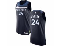 Men Nike Minnesota Timberwolves #24 Justin Patton Navy Blue Road NBA Jersey - Icon Edition