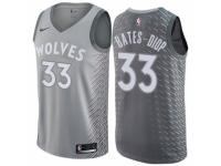 Men Nike Minnesota Timberwolves #33 Keita Bates-Diop Gray NBA Jersey - City Edition