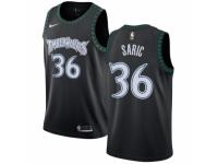 Men Nike Minnesota Timberwolves #36 Dario Saric Black Hardwood Classics Jersey